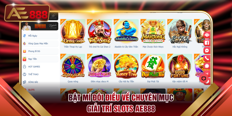 Bật mí đôi điều về chuyên mục giải trí slots AE888